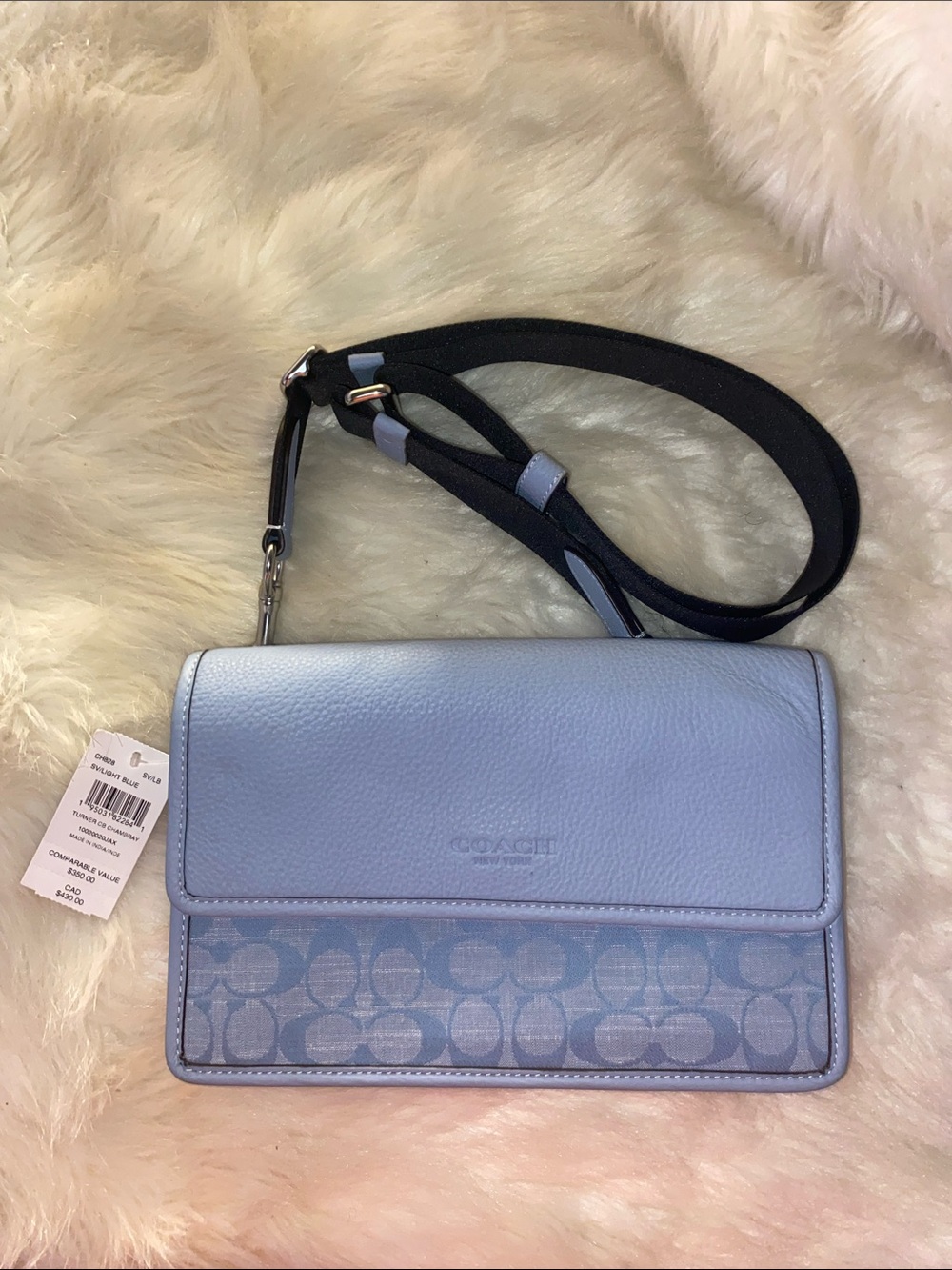 Coach Turner Flap Crossbody In Signature Chambray